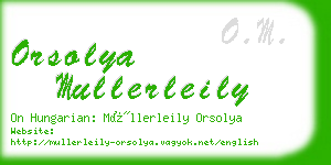 orsolya mullerleily business card